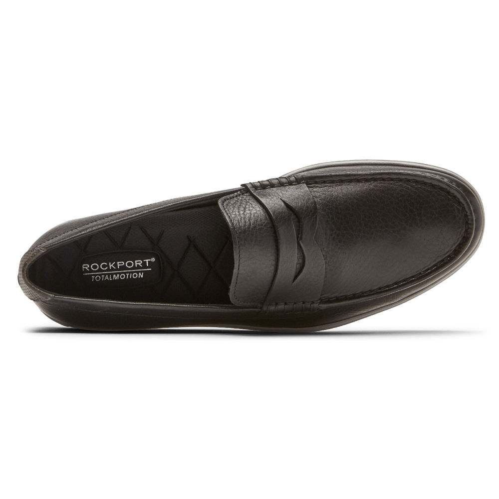 Mocasines Rockport Hombre Mexico - Total Motion Lite Penny Negros - EGHAR4891